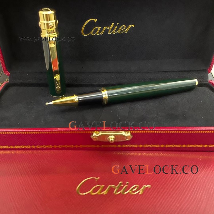 Worldwide Shipping Cartier Santos Green Gold Rollerball